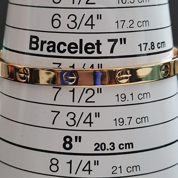 18k Gold bracelet - Bangle screw type design - Picture 6 of 15